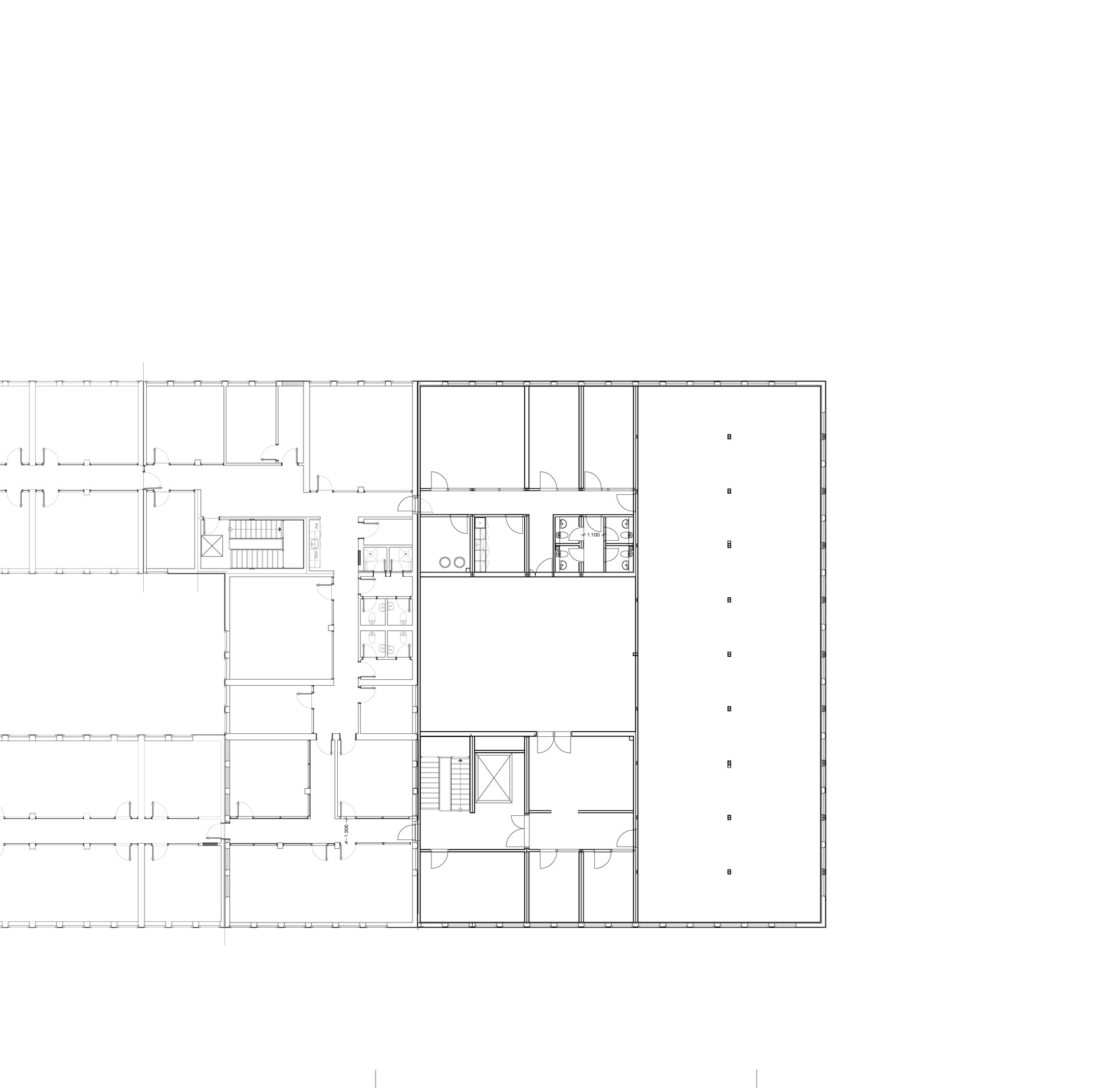 Plantegning over 1. sal ved metroselskabet