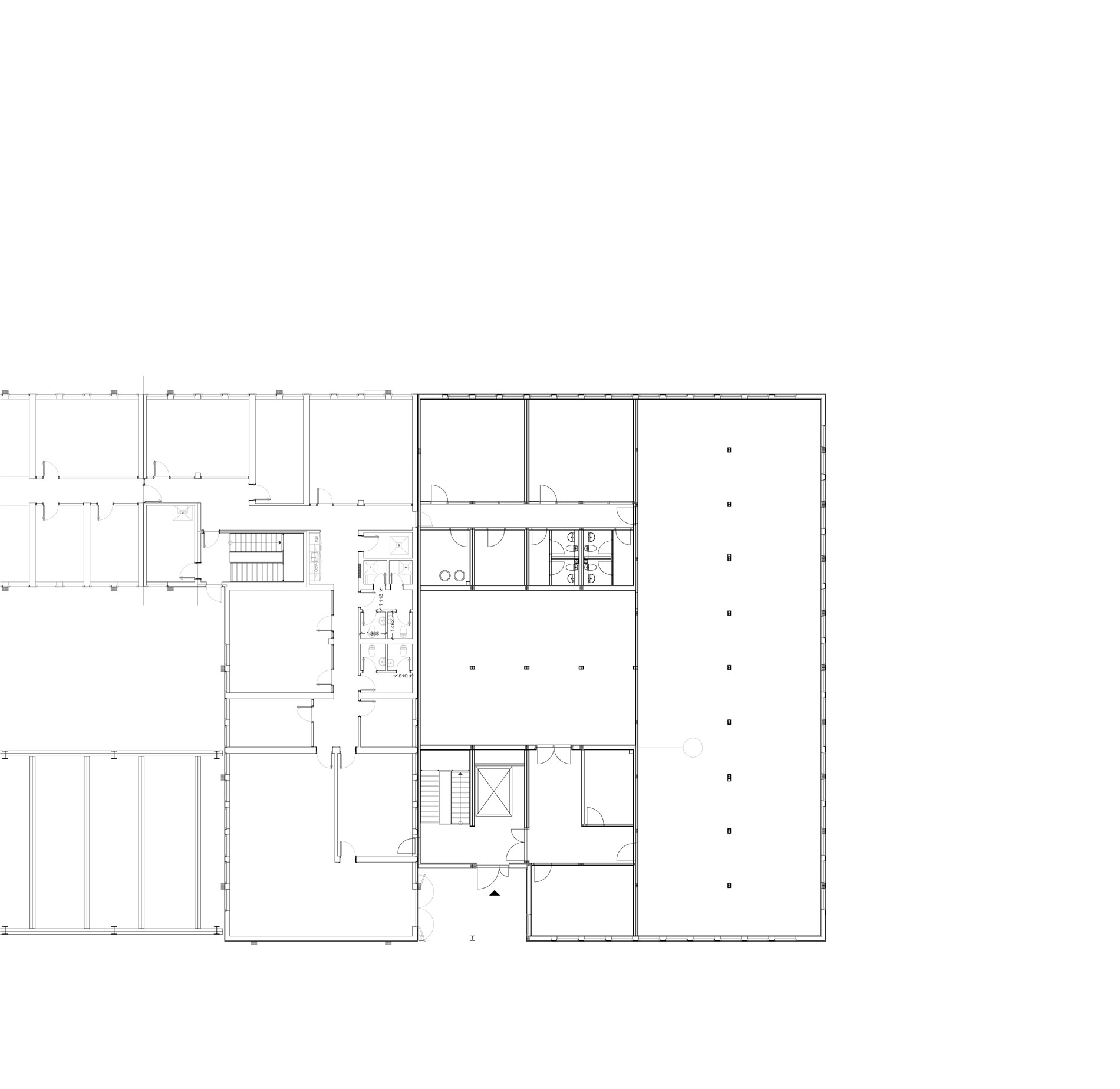 Plantegning over stueetagen ved metroselskabet