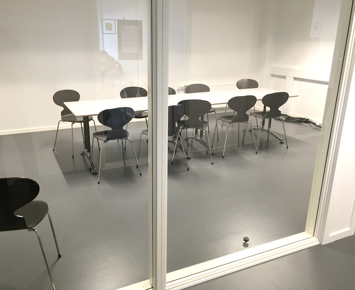 Et af mødelokalerne eller conferencelokaler ved metroselskabet