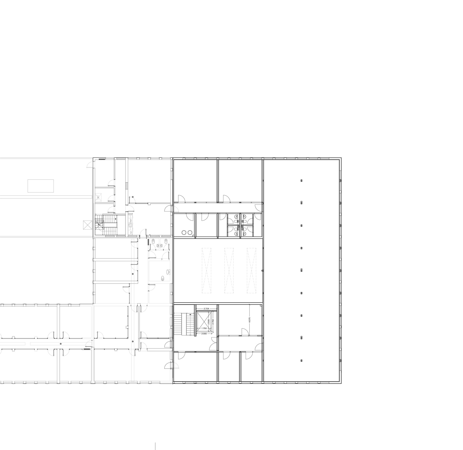 Plantegning over 2. sal hos metroselskabet